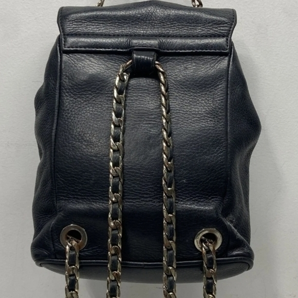 Dylan Kain Romy Black Leather Mini Backpack with Gold Accents - Picture 2 of 5